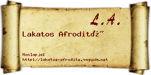 Lakatos Afrodité névjegykártya