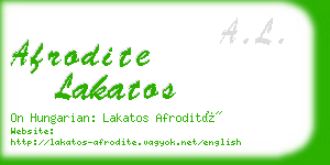 afrodite lakatos business card